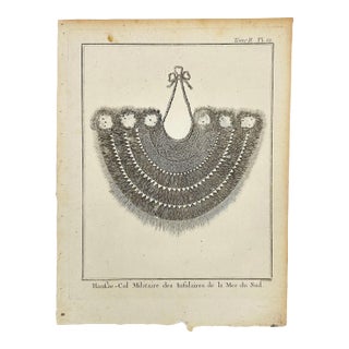 Robert Bénard Copperplate Engraving – Military Gorget of the Islanders of the South Sea (1785) For Sale