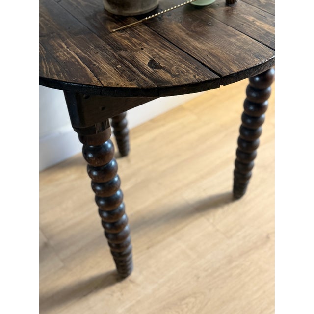 Brown Antique French Bobbin Table For Sale - Image 8 of 8