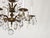 Brass Antique 6 Arm 6 Light Darling Dainty Brass Cut Lead Glass Crystal Chandelier For Sale - Image 8 of 10