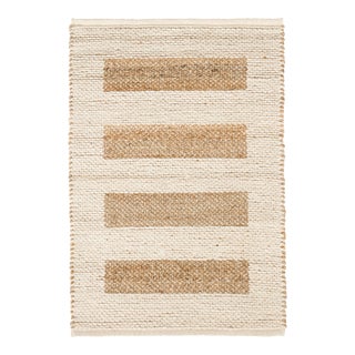 Dash & Albert by Annie Selke Milo Ivory Woven Jute/Cotton Rug, 7' 6" x 9' 6" For Sale