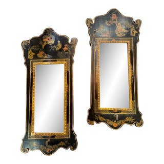 Pair of Vintage English Chinoiserie Mirrors For Sale