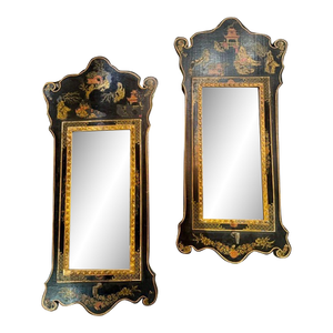 Pair of Vintage English Chinoiserie Mirrors