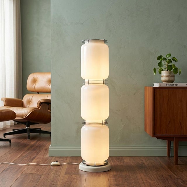 Contemporary Murano Glass Totem Floor Lamp attributed to Enrico Tronconi for Tronconi, 1970s For Sale - Image 3 of 12