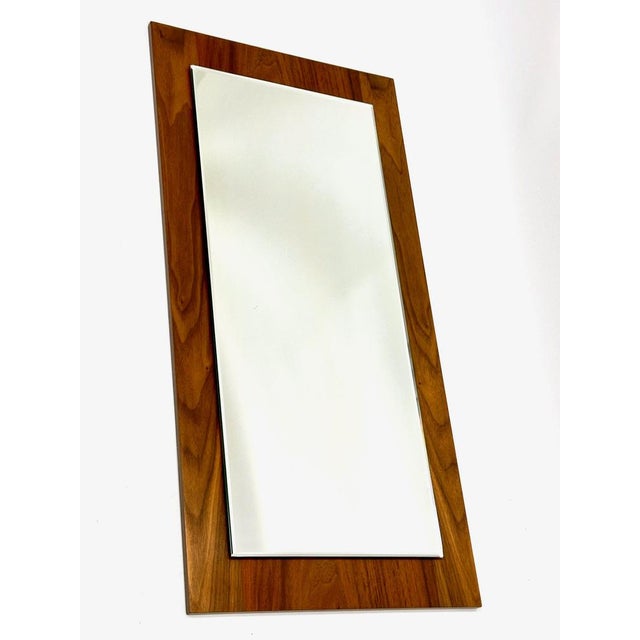 Mid-Century Wall Mirror in Teak, 1970s, in Flawless conditions. Designed 1970 to 1979