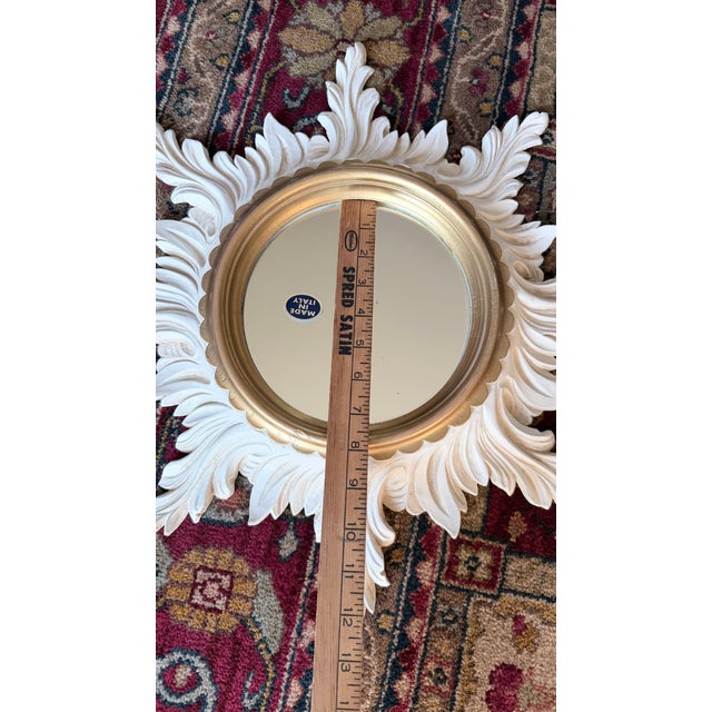 Vintage 1970s Italian Baroque Sunburst Wall Mirror by Euromarchi s.r.l. For Sale - Image 9 of 16