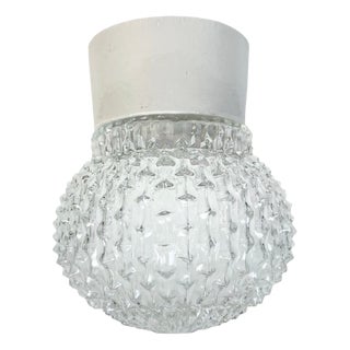 Vintage White Porcelain Ceiling Light, 1970s For Sale