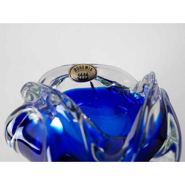 Glass Vintage Bohemia Bowl, 1970s For Sale - Image 7 of 9
