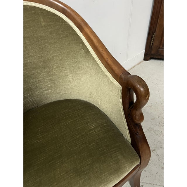Wood Gondola-Style Armchairs with Swan Necks, Set of 2 For Sale - Image 7 of 12