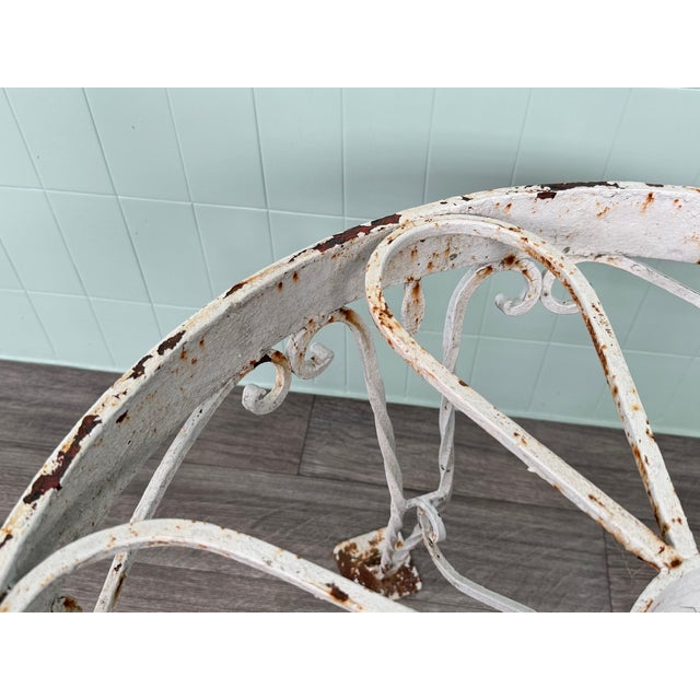 Mid-Century Modern Italian Round Wrought Iron Coffee Table, 1970s For Sale - Image 3 of 13