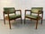 A stylish and highly collectible pair of Svegards Markaryd Scandinavian arm chairs, embodying the clean lines, organic...