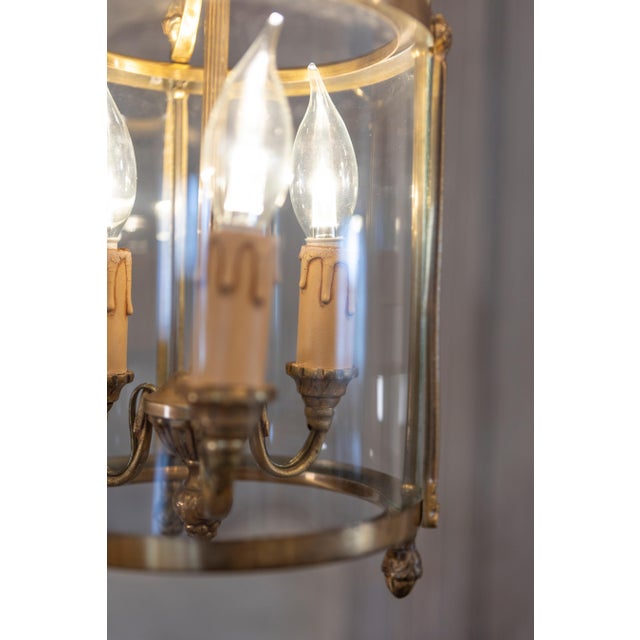 20th Century French Brass and Glass Lantern For Sale - Image 10 of 12