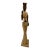 Mid-Century Modern Cuban Style Hand-Carved Wooden Female Figurine For Sale
