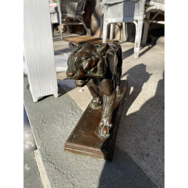 Late 19th Century “Walking Tiger” French Bronze Sculpture by Antoine‑Louis Barye – Signed Barre For Sale In New York - Image 6 of 7