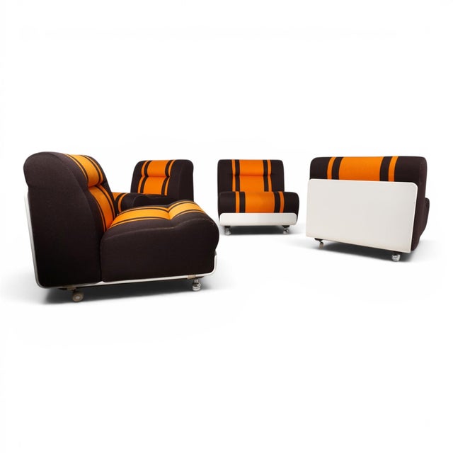 Space Age Concha Modular 4-Seater Sofa by Jo Otterpohl for Cor, 1970, Set of 4 For Sale - Image 4 of 18