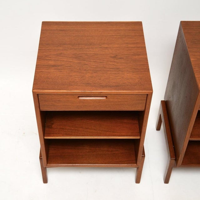 Wood Vintage Danish Teak Nightstands by Ib Kofod Larsen, 1960, Set of 2 For Sale - Image 7 of 12