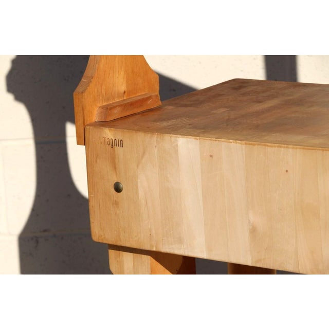Vintage I. Magnin Solid Wood Butcher Block Baker’s Rack Kitchen Workbench For Sale - Image 17 of 18