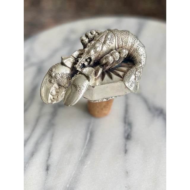 Wood Emyl Seré 20th Century Italian Sterling Figural Lobster Decanter Stopper For Sale - Image 7 of 8
