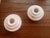 1930s Art Deco Pale Pink Marble Pair of Candleholders For Sale - Image 9 of 10