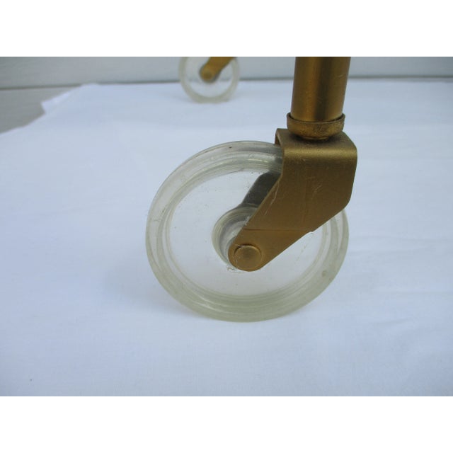 Mid-Century Modern Bronze Colored Bar Cart or Server For Sale - Image 10 of 12