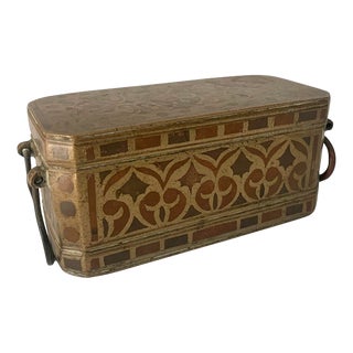 19th Century Bronze Inlay Betel Nut Box For Sale