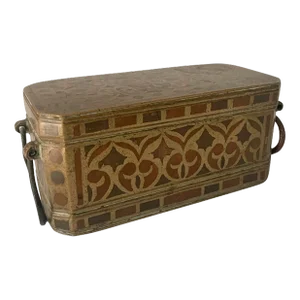 19th Century Bronze Inlay Betel Nut Box