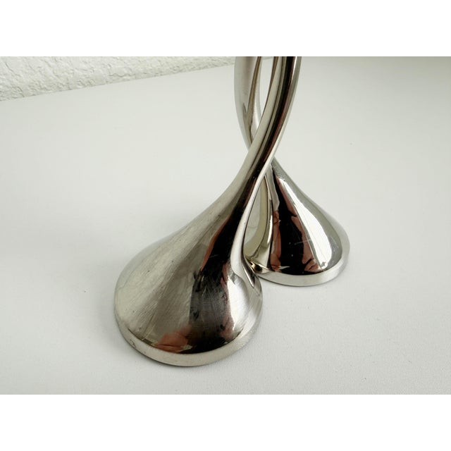 Vintage Nesting Zigzag Candlesticks - A Pair For Sale In Sacramento - Image 6 of 11