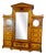 Victorian Pitch Pine Hand Decorated Wardrobe, 1875 For Sale
