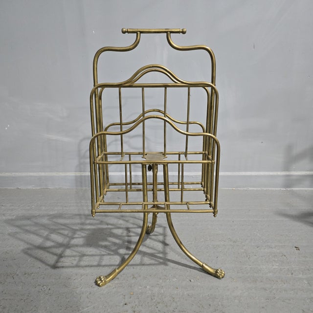 Victorian Brass Revolving Magazine Stand, 1880 For Sale - Image 4 of 10