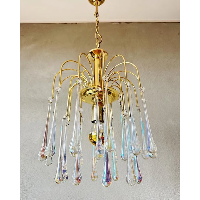 Vintage Teardrop Chandelier, 1970s For Sale - Image 11 of 11