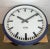 Industrial German Blue Factory Wall Clock from Burk, 1960s For Sale - Image 10 of 18