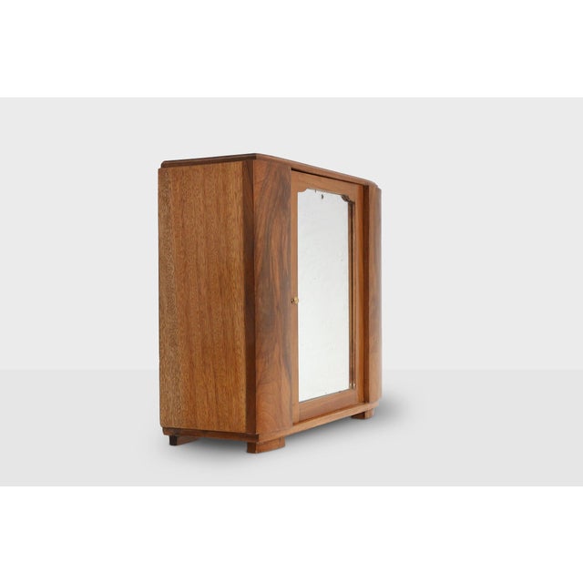 Small Art Deco Cabinet in Wood with Mirror, 1930 For Sale - Image 3 of 11