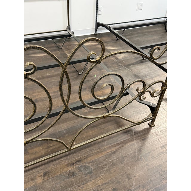 Full Size Claudio Rayes Wrought Iron Bed Frame, Model 20 For Sale In San Francisco - Image 6 of 12
