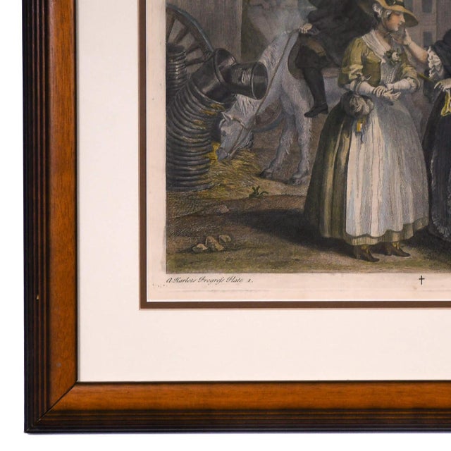 Rococo Early 20th Century Framed Engraving of William Hogarth's "A Harlot's Progress" For Sale - Image 3 of 15