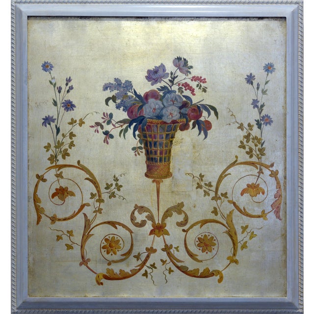 Ornamental & Decorative Materials Grotesque, 2000s, Oil on Canvas & Gold Leaf, Framed For Sale - Image 7 of 7
