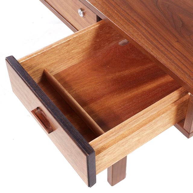 Peter Lovig Mid Century Danish Teak Flip Top Desk For Sale - Image 9 of 12