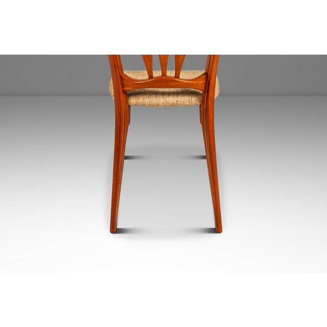 Single Danish Mid-Century Modern "Ingrid" Model Dining Chair in Teak & Original Fabric by Niels Koefoed, Denmark, C. 1960s For Sale - Image 12 of 18