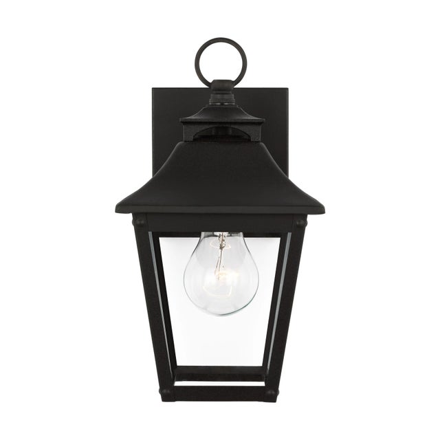 2020s Sean Lavin by Visual Comfort Studio Galena 1-Light Outdoor Extra Small Lantern Sconce in Textured Black For Sale - Image 5 of 5