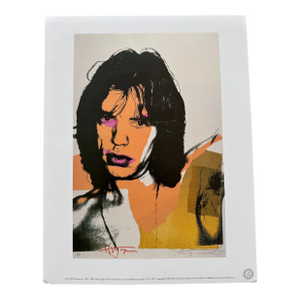 1989 "Mick Jagger - 1975" Andy Warhol Estate Offset Lithograph