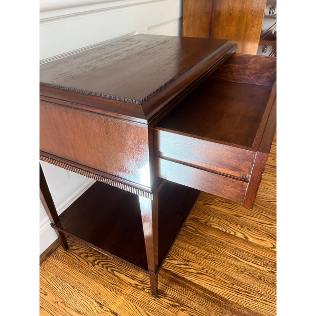Early 21st Century Mahogany Two Tier Side Tables, a Pair For Sale - Image 5 of 10