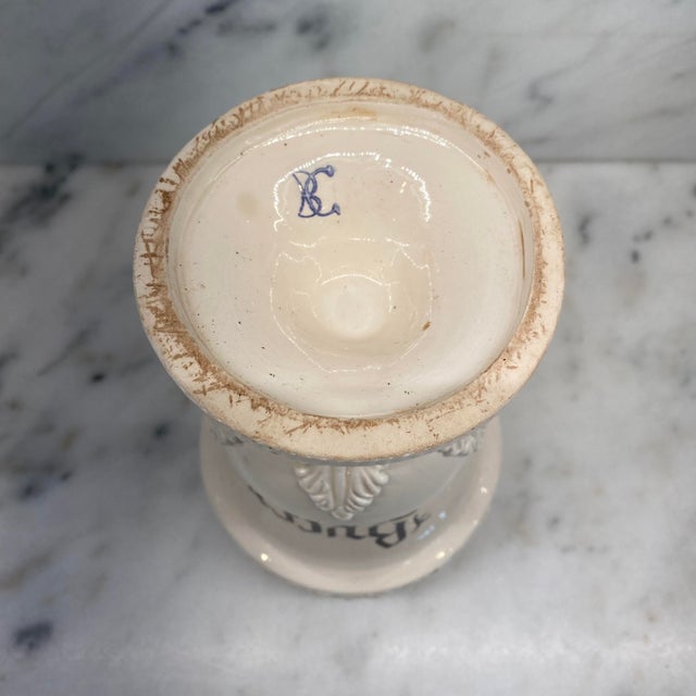 Antique Italian Apothecary Jar Venetian Porcelain Urn Large For Sale - Image 11 of 11