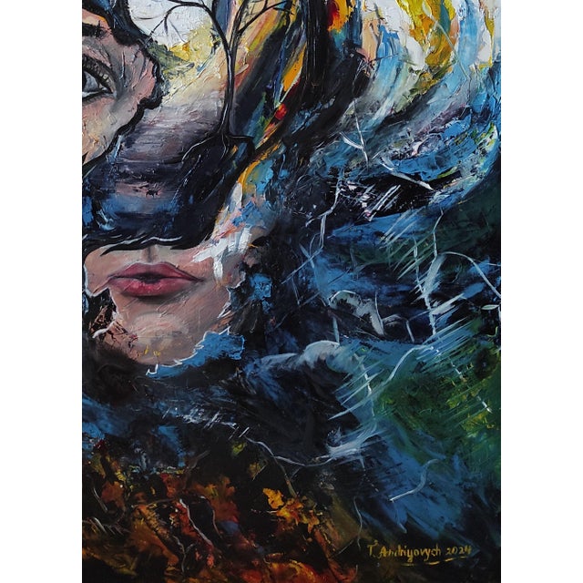 Textile Tetiana Andriyovych Everything Passes (Girl) — Original Oil Painting on Canvas by Tetiana Andriyovych Contemporary Figurative Art, 2024 For Sale - Image 7 of 7