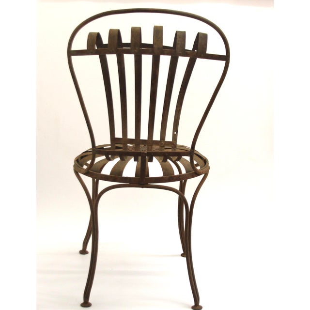 Cast Steel Chairs by Francois Carre, Paris, France, 19th Century, Set of 2 For Sale - Image 3 of 18