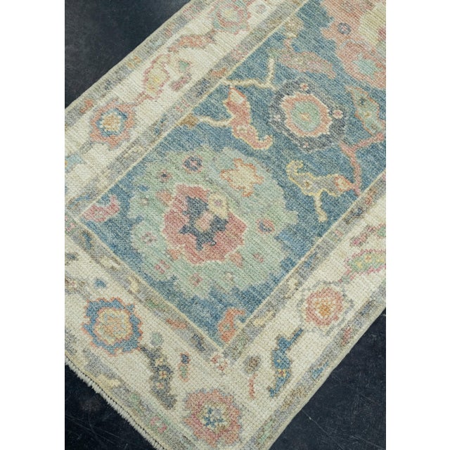 Turkish Turkish Oushak Runner Rug 2'3" x 5'10" #17262 For Sale - Image 3 of 8