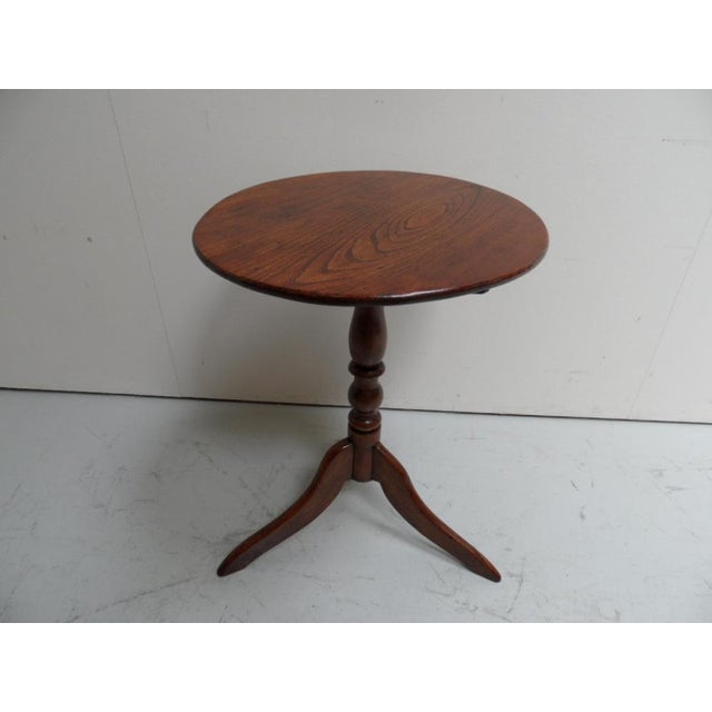 Antique Round Tilt Top Sidetable For Sale - Image 10 of 11