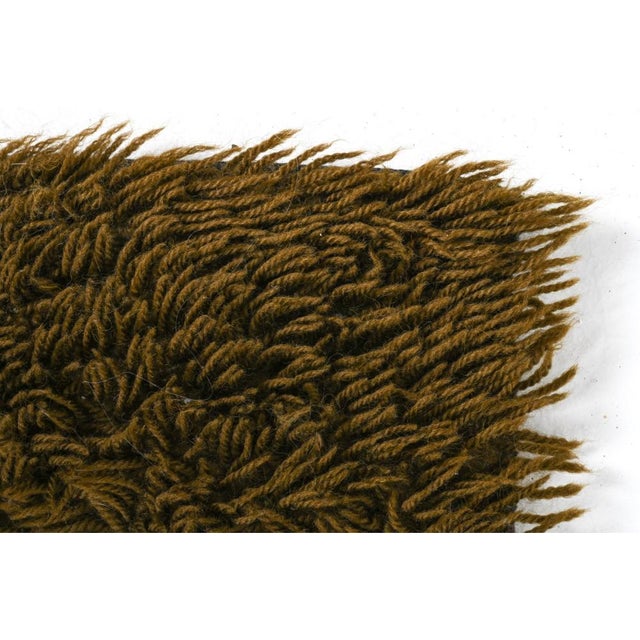 Dark Green Mid 20th Century Abstract Organic Modern Rya Wall Tapestry For Sale - Image 8 of 11