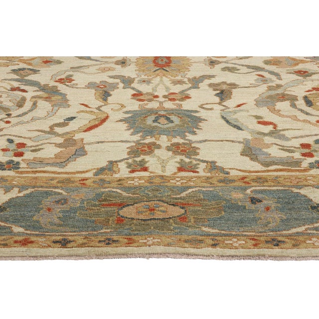 Organic Modern Persian Sultanabad Rug - 08'11 X 12'00 For Sale - Image 4 of 9