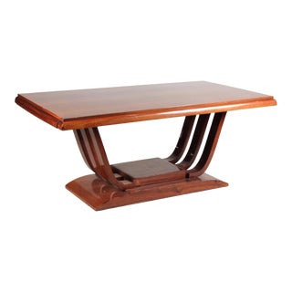 French Art Deco Extension Dining Table in Style of Ruhlmann For Sale