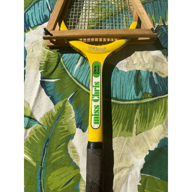 Brown Vintage Collection of Wilson Tennis Rackets and Guard Add Photos For Sale - Image 8 of 12