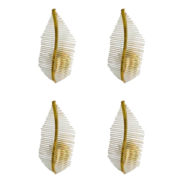 Murano Glass Wall Lighting attributed to Gaetano Sciolari, Italy, 1970s, Set of 4 For Sale