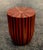 Moroccan Contemporary Traditional Moroccan Resin and Walnut Wood Stool / Orange Bell Shape For Sale - Image 3 of 7